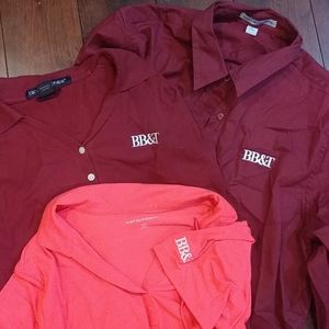 4/$15 🌻 Set of 3 size M Women’s BB&T work shirts